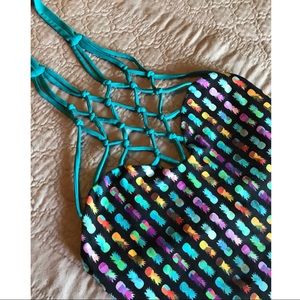 Reversible Pineapple Printed One-Piece Swimsuit